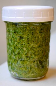 One cup of pesto - refrigerate or freeze